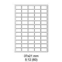 Print etikety Emy 37x21 mm, 60ks/arch, 100 archů, samolepící