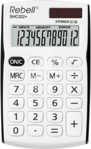 Kalkulačka Rebell SHC 322 černá/bílá 1