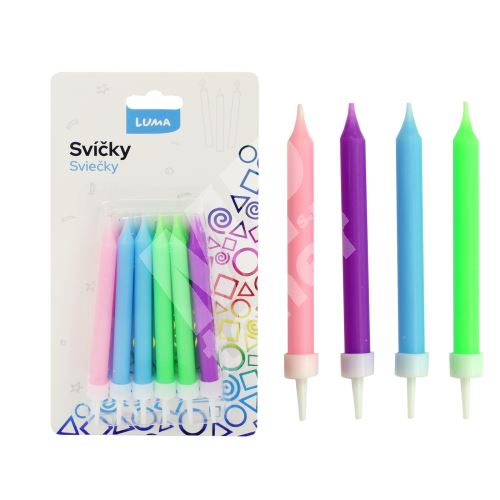 Svíčka Luma, pastel 12ks 1