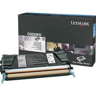 Toner Lexmark C522, C534, černá, 00C5222KS, originál