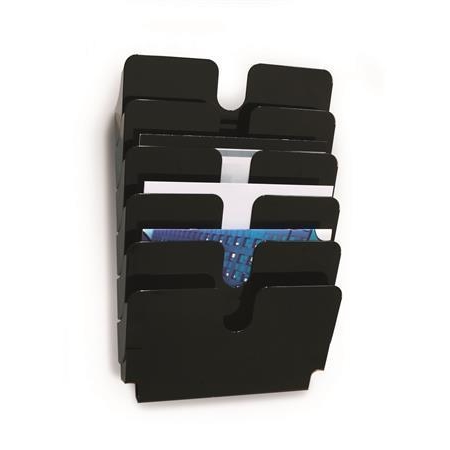 Držák na letáky Durable Flexiplus 6, černá, A4, horizontální, nástěnný, stojící