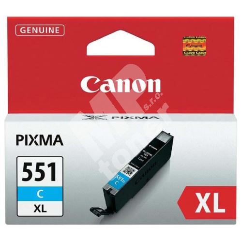 Cartridge Canon CLI-551C XL, cyan, 6444B001, originál 1