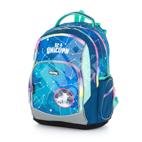 Školní batoh Oxy Go Unicorn Pattern, světlý 1