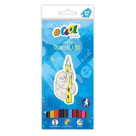 Barevné pastelky Cool By Victoria, 12 barev, trojhranné 1