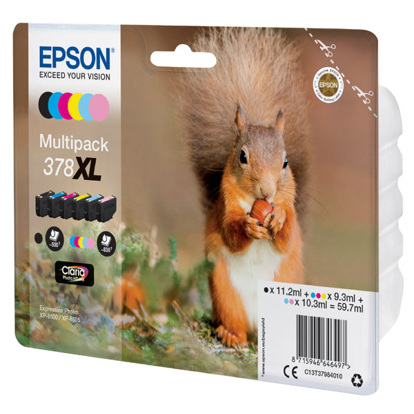 Inkoustová cartridge Epson C13T37984010, XP-8500, color, 378XL, originál