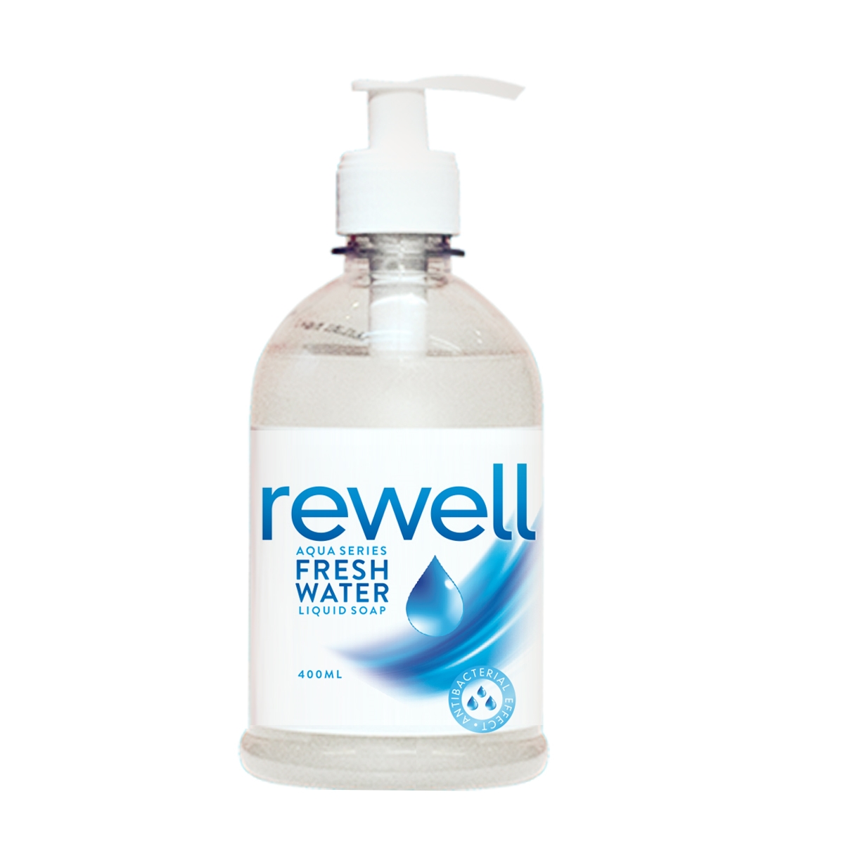 Rewell tekuté mýdlo Fresh water, s pumpičkou, antibakteriální 400ml