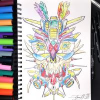 Uni Posca PC-1MR akrylový popisovač, 0,7 mm, světle růžový 6 (5)