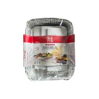 Miska ALU s víčkem 1100 ml, 170x220mmx40mm, 3 ks
