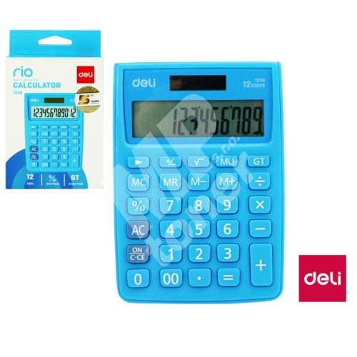 Kalkulačka Deli, modrá E1238 1