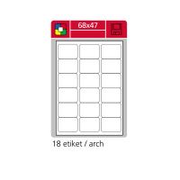 Samolepící etikety A4 SK LABEL 68 x 47 mm, 100 archů, modré