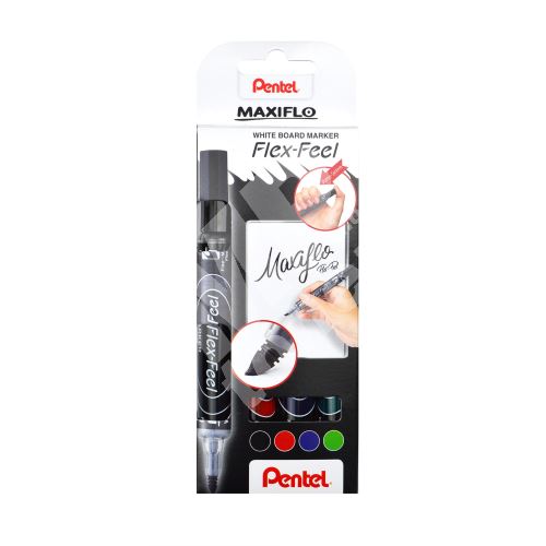 Pentel Maxiflo Flex-feel MWL5SBF, na bíle tabule, sada 4ks 1