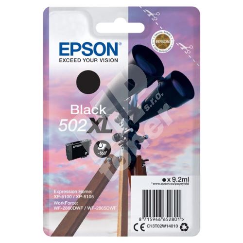 Cartridge Epson C13T02W14010, black, 502XL, originál 1