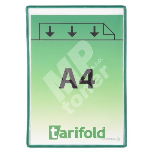 Tarifold rámeček s kapsou, A4, otevřený shora, zelený, 5 ks 1