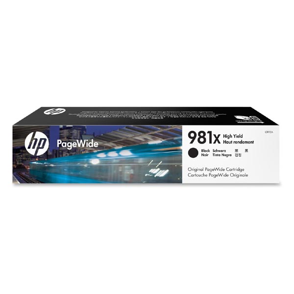 Inkoustová cartridge HP L0R12A, PageWide Enterprise color 556, black, No. 981X, originál