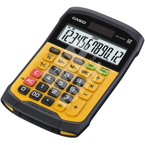 Kalkulačka Casio WM 320 MT Waterproof, žlutá 1