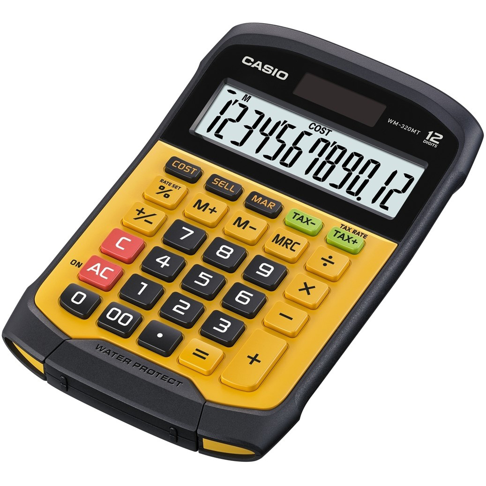 Kalkulačka Casio WM 320 MT Waterproof, žlutá