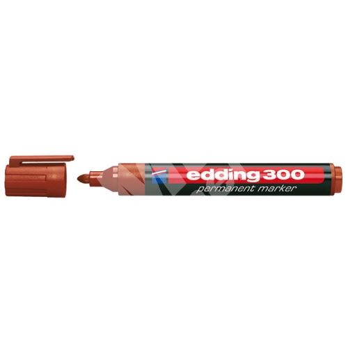 Průmyslový popisovač Edding 300, hnědý, 1,5-3mm, kuželový hrot 1