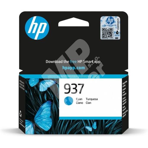 Inkoustová cartridge HP 4S6W2NE#CE1, 9110b, No. 937, cyan, originál 1