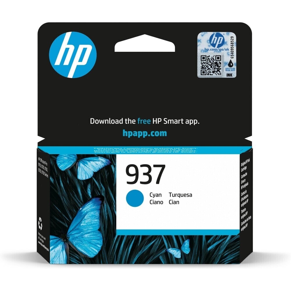 Inkoustová cartridge HP 4S6W2NE#CE1, 9110b, No. 937, cyan, originál
