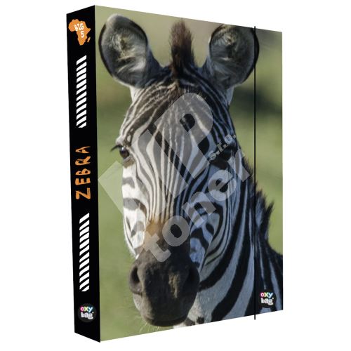 Box na sešity A4 Jumbo Zebra, tmavý 1