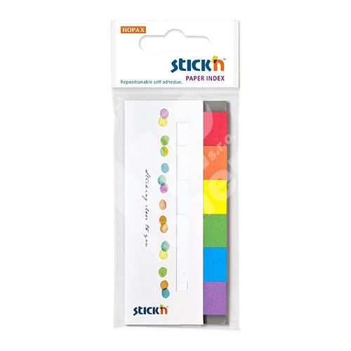 Papírové samolepicí záložky Stick n duhové barvy, 45 x 15 mm 6