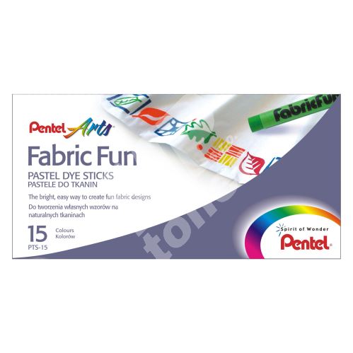 Pentel Arts Fabric Fun PTS-15, zažehlovací voskovky na textil 1