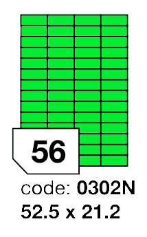 Samolepící etikety Rayfilm Office 52,5x21,2 mm 300 archů, matně zelená, R0120.0302ND