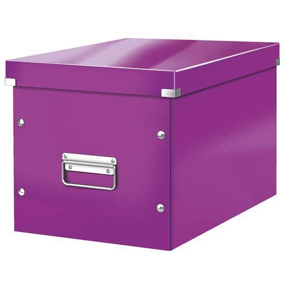 Krabice Leitz Click & Store WOW, fialová, velká, čtvercová