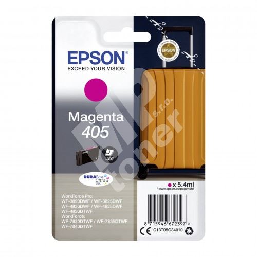 Inkoustová cartridge Epson C13T05G34010, WF-7830DTWF, magenta, 405, originál 1