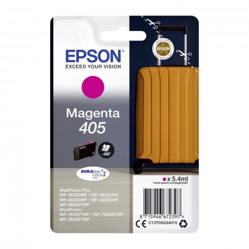 Inkoustová cartridge Epson C13T05G34010, WF-7830DTWF, magenta, 405, originál