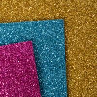 Dekorační pěna EVA zlatá glitter A4, tloušťka 2,0 mm, samolepící, 10ks 2 (1)