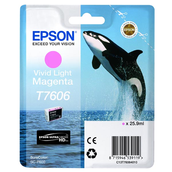 Inkoustová cartridge Epson C13T76064010, SureColor SC-P600, vivid light magenta, originál