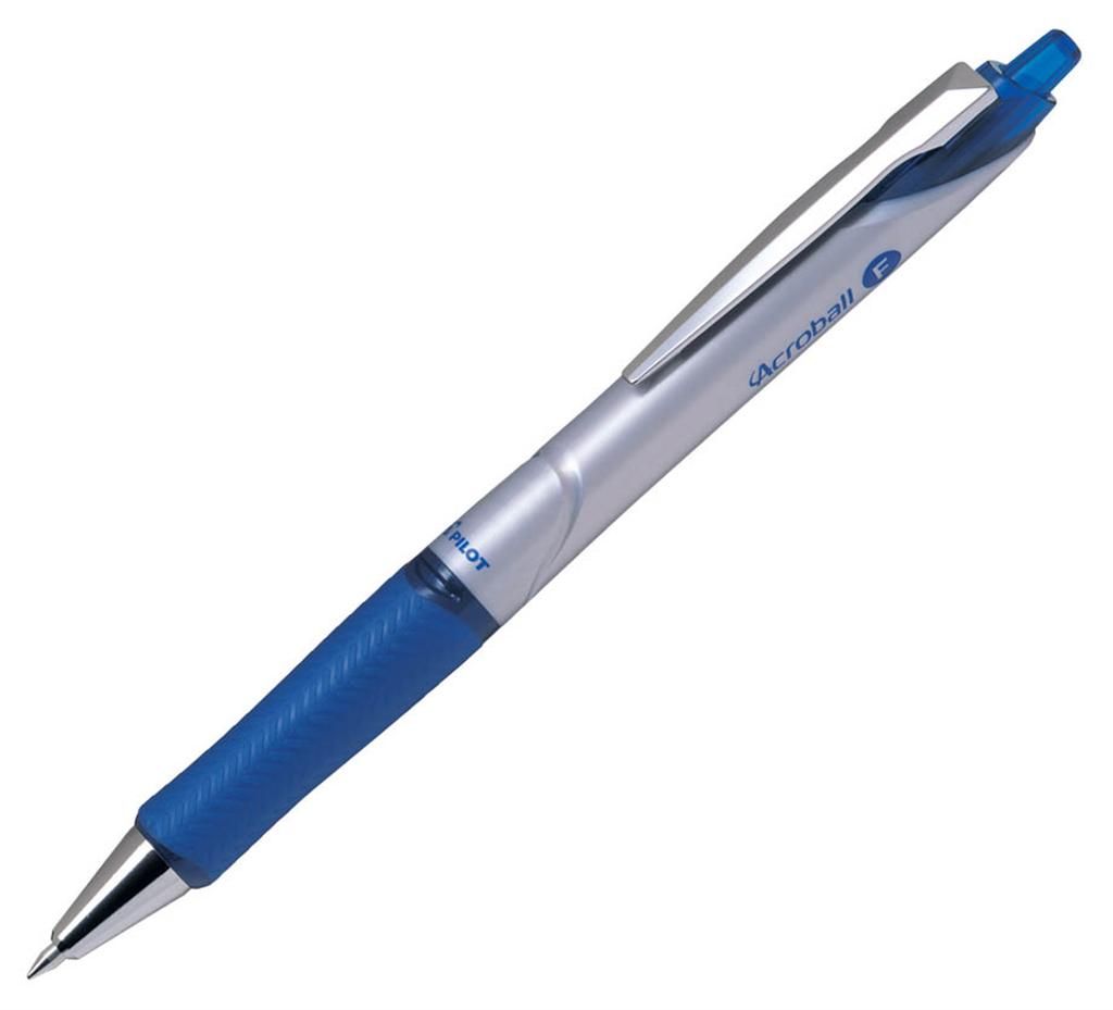 Kuličkové pero Pilot Acroball, modrá, 0,7 mm, kovový klip