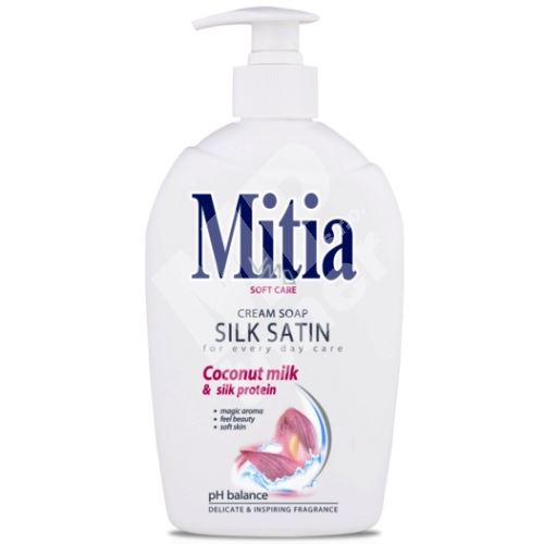 Mitia Silk Satin tekuté mýdlo s kokosovým mlékem dávkovač 500 ml 1