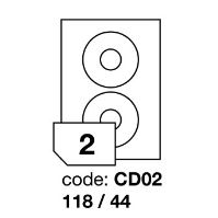 Samolepící etikety Rayfilm Office průměr 118/44 mm 100 archů R0100.CD02A