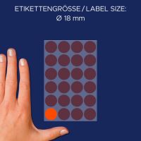Etikety na ruční popis kolečko průměr 18 mm - světle červené - 3172 5 (4)