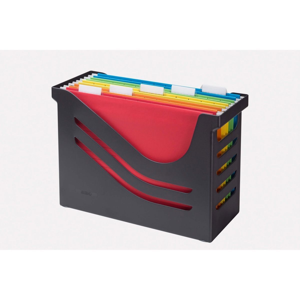 Box na závěsné desky Jalema, 5 barevných desek A4, PS, černý