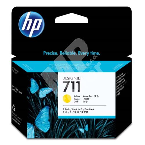 Cartridge HP CZ136A, yellow, No. 711, originál 1