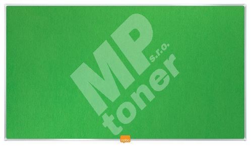 Textilní tabule, zelená, širokoúhlá, 32/71x40 cm, hliníkový rám, NOBO 1
