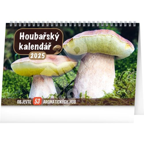 Stolní kalendář Notique Houbařský 2025, 23,1 x 14,5 cm 1