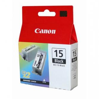 Inkoustová cartridge Canon BCI-15B, černá, 1bal/2ks, originál