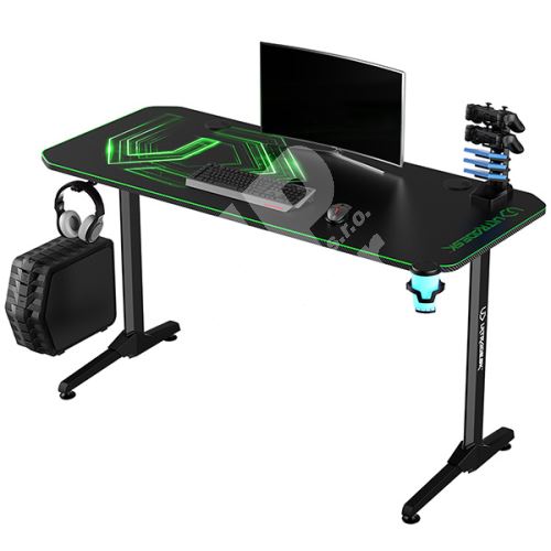 Herní stůl Ultradesk Frag Green V3, 140x60x76cm, s XXL podložkou pod myš 1