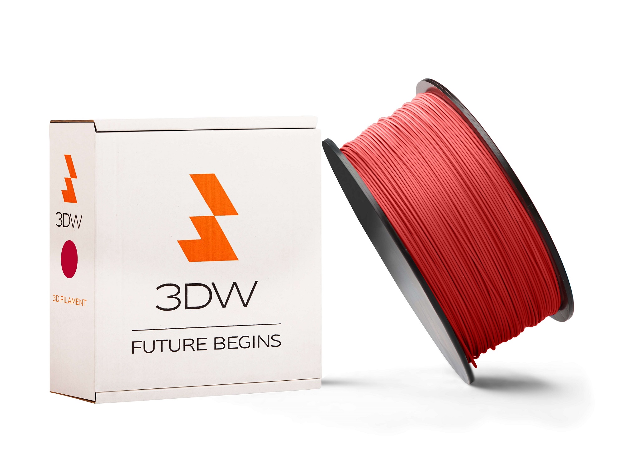 Tisková struna 3DW (filament) PLA, 1,75mm, 0,5kg, červená, 190-210°C