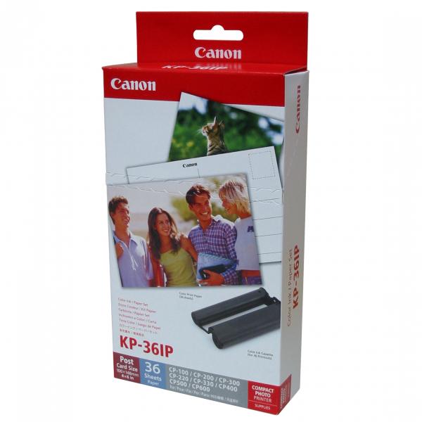 Canon KP-36IP Papír pro tiskárny Selphy CP-220, 330, papír, bílý, 10x15cm, 36ks