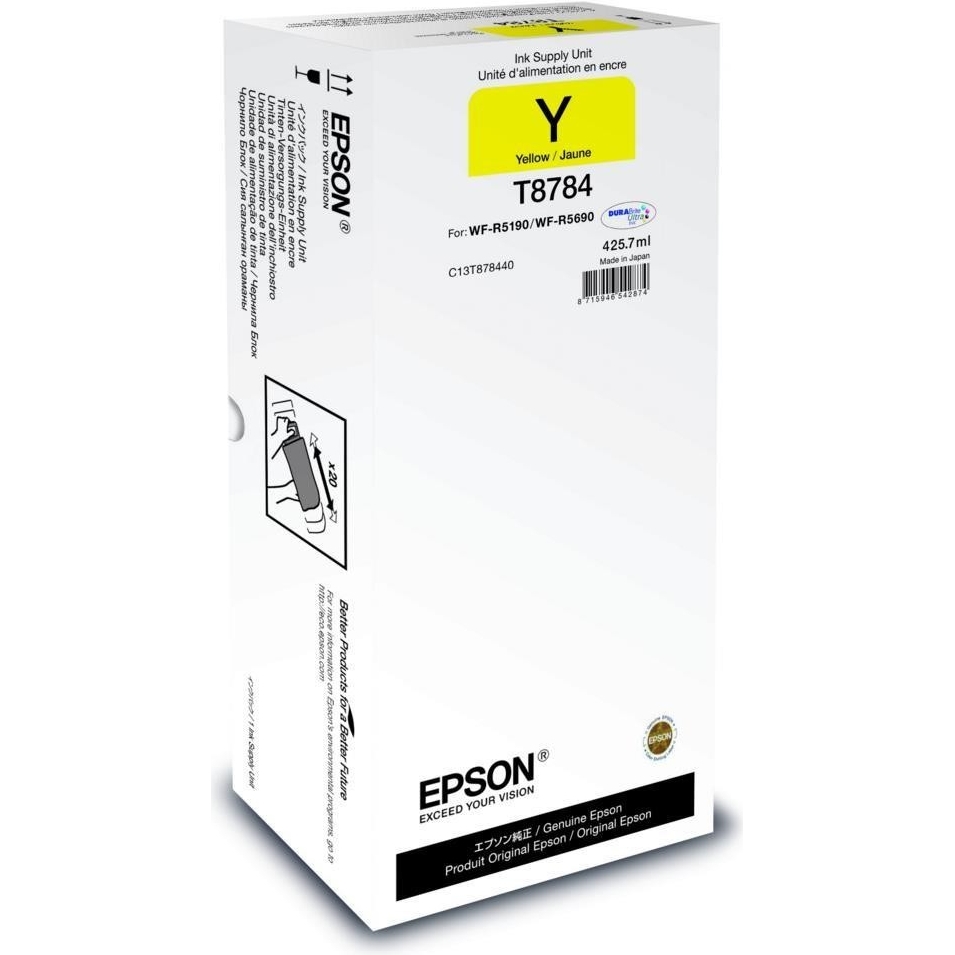 Inkoustová cartridge Epson C13T878440, WF-R5190, yellow, originál