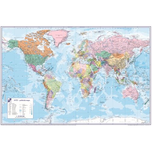 Psací podložka na stůl mapa Světa 60 x 40 1