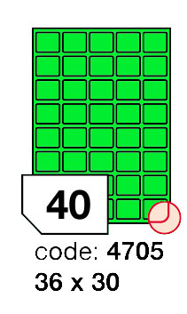 Samolepící etikety Rayfilm Office 36x30 mm 300 archů, matně zelená, R0120.4705D