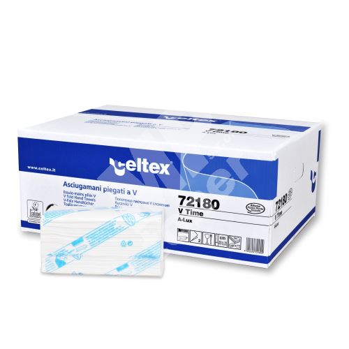 Ručníky papírové skládané CELTEX V Time 3510ks, bílé, 2vrstvy  (72180) 1