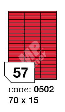 Samolepící etikety Rayfilm Office 70x15 mm 300 archů, matně červená, R0122.0502D 1