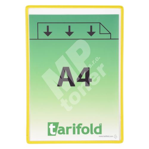 Tarifold rámeček s kapsou, A4, otevřený shora, žlutý, 5 ks 1